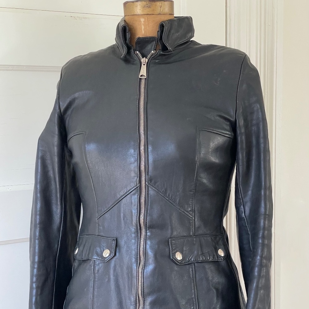 Vintage 80s Motorcycle Jacket | Women CAFE RACER Jacket | 80s Biker Jacket XSML